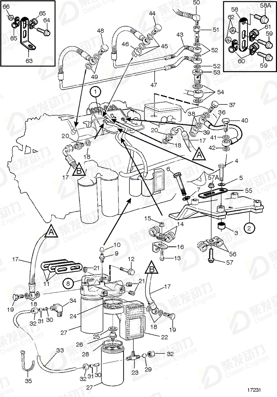VOLVO Oil line 3979101 Drawing